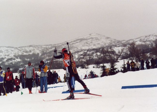 Biathlon skier